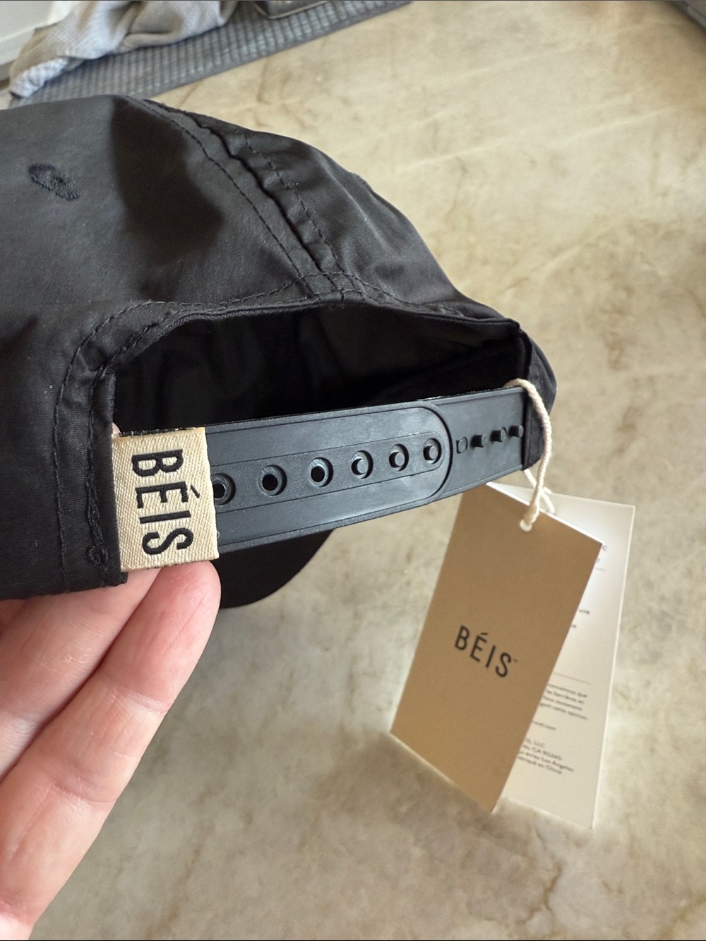 BEIS Black Embroidered Logo Baseball Cap - Picture 6 of 6